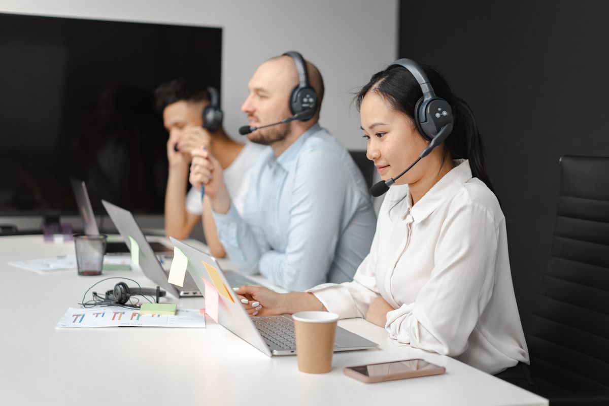 Support team member responding to a message